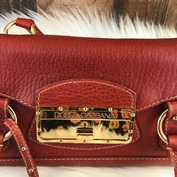 Dolce & Gabbana Cognac Pebbled Leather Satchel - Picture 3 of 16